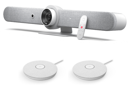 Logitech Rally Bar OFF-WHITE , видеобар (комплект с 2-мя микрофонами)