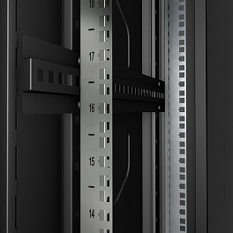 Cabeus, SH-05C-22U60/80-BK, шкаф монтажный телекоммуникационный 19" 22U 600x800x1166mm (ШхГхВ), цвет черный (RAL 9004)
