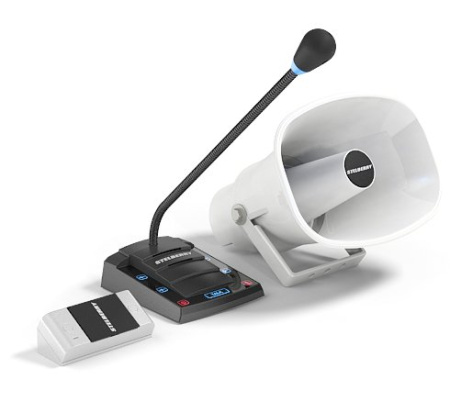 Stelberry S-505, комплект переговорного устройства клиент-кассир для АЗС с системой громкого оповещения