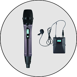 ITC T-521UT, 1 петличный +1 ручной микрофоны