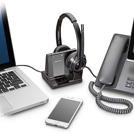 Plantronics Savi W8210/A, беспроводное DECT-решение для компьютера, смартфона и стационарного телефона