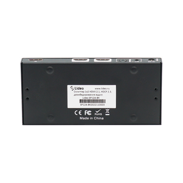 Lideo SP12A-8K, сплиттер 1x2 HDMI 2.1