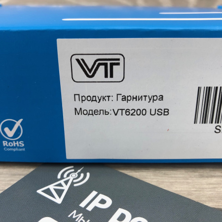 VT VT6200 USB, проводная моноауральная головная USB-гарнитура 