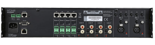 AUDAC MTX48, четырехзонная матричная система AUDAC MTX48, четырехзонная матричная система