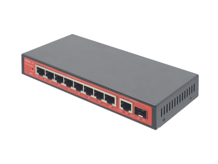 Wi-Tek WI-PCES308GF, коммутатор 8 портов Gigabit Ethernet, РОЕ 802.3af/at.