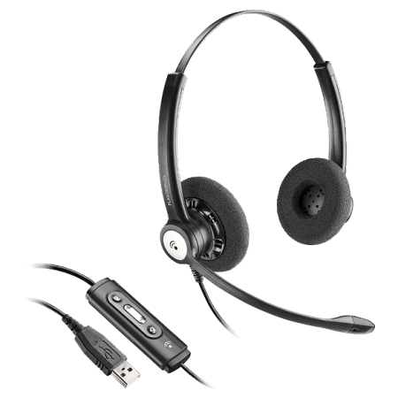 Plantronics Entera BNC USB (HW121N-USB), профессиональная  USB гарнитура для колл-центра