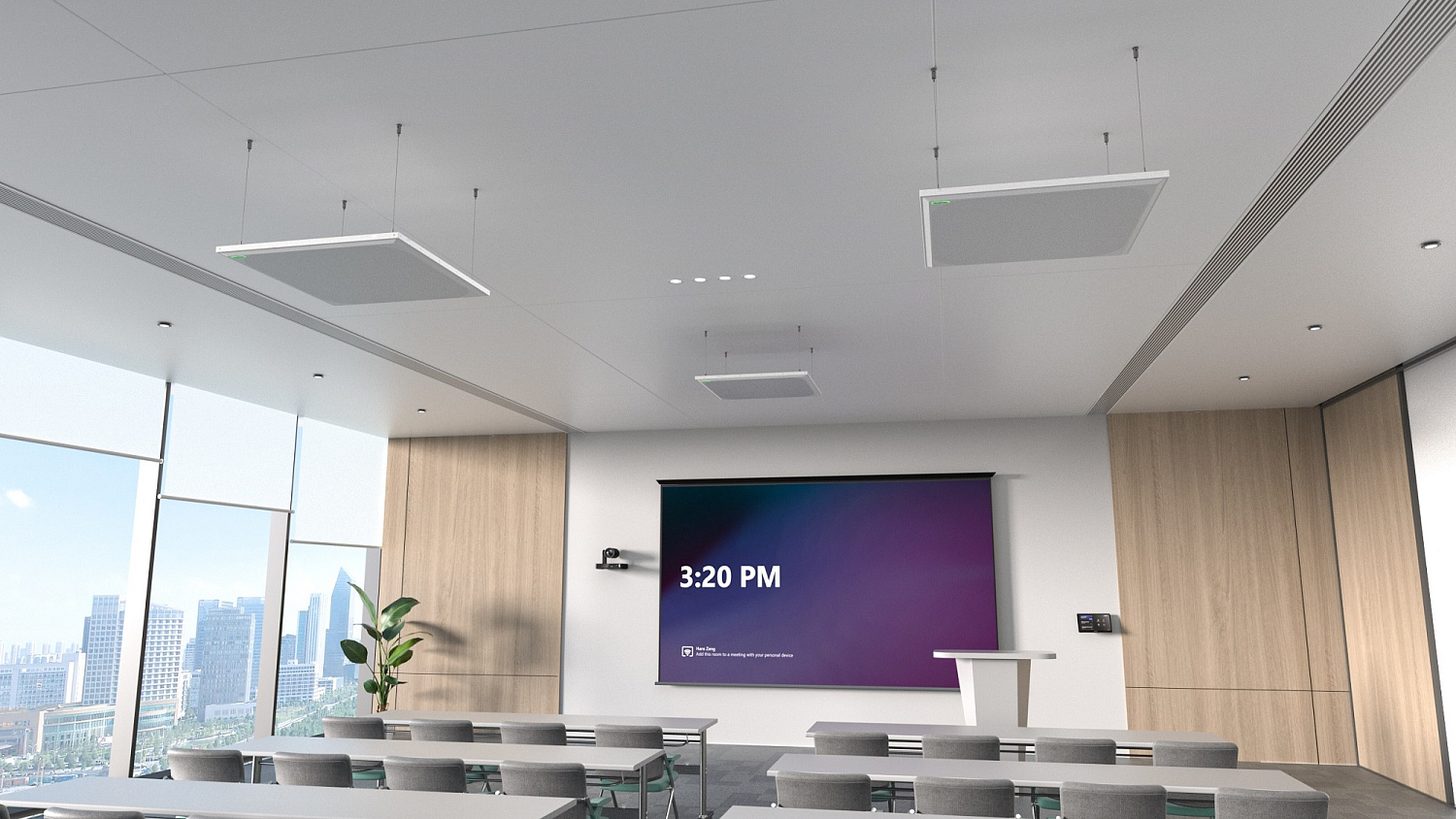 Yealink CM50, CM50, потолочный микрофонный массив (Dante, 8-зон,127 микрофонов для терминалов Yealink)