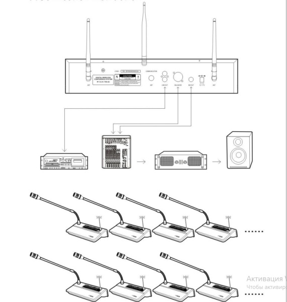 BKR WCS-100D, беспроводной микрофонный пульт делегата BKR WCS-100D, беспроводной микрофонный пульт делегата