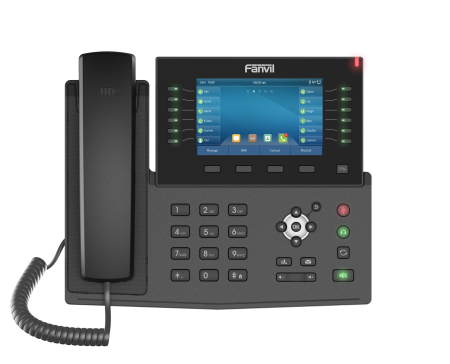 Fanvil X7C Business SIP Phone (POE) - IP телефон, 20 SIP линий, (1GbE) Gigabit Ethernet, цветной LCD, 12 DSS/BLF, Bluetooth, USB, Wi-Fi