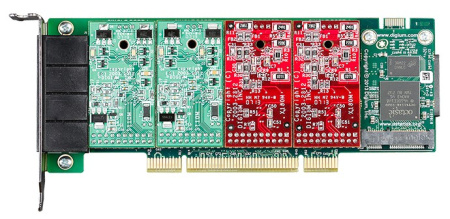 Digium A4B00F, аналоговая плата на 4 порта, PCI-Express  Digium A4B00F, аналоговая плата на 4 порта, PCI-Express