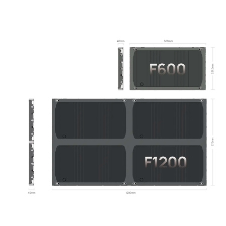 Prestel LED-F600C15, кабинет светодиодного экрана 600x337.5 мм