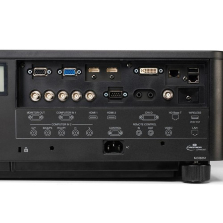 Одночиповый DLP-проектор 8500 лм (без объектива), WXGA 1280 x 800, 16:10, две лампы, 2500:1. Разъемы: HDMI x 2 (HDCP совместимость), DVI-D x 1, HDBaseT x 1. Вес 16,6кг. Черного цвета Одночиповый DLP-проектор 8500 лм (без объектива), WXGA 1280 x 800, 16:10, две лампы, 2500:1. Разъемы: HDMI x 2 (HDCP совместимость), DVI-D x 1, HDBaseT x 1. Вес 16,6кг. Черного цвета