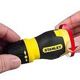 Stanley 0-66-358 ОТВЕРТКА "MULTIBIT STUBBY" С ХРАПОВЫМ МЕХАНИЗМОМ СО СМЕННЫМИ ВСТАВКАМИ