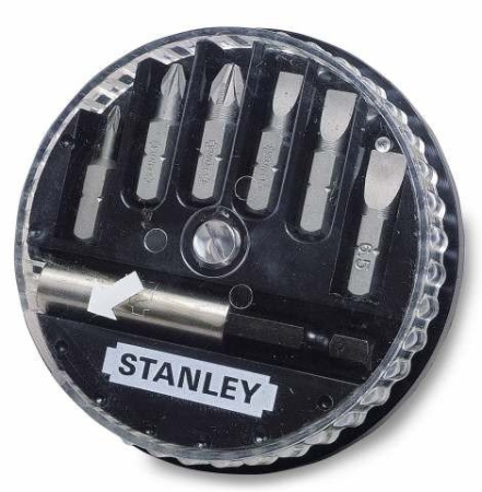 Stanley 1-68-738 - Набор отверточных насадок (7 шт.; 3SL+3PZ+магн. держ.)