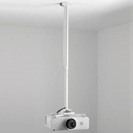 Набор для крепления проектора Chief KITEC080135W, нагрузка до 11,3 кг., длина штанги 80-135 см. безшагово, кабель-канал, микрорегулировки: гор. ±3°, накл. ±15°, вращ. 360°, замок, декор.кольцо, белый