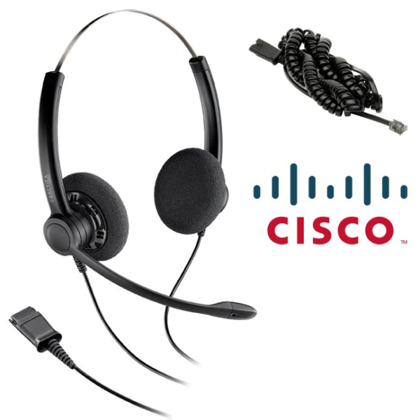 Комплект Plantronics SP12-QD/SP-C, проводная гарнитура Practica в комплекте с шнуром-переходником для Cisco