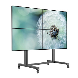 Видеостена 2х2 из панелей LG 49VL5D, 98", шов 3,5 мм; мобильная напольная стойка