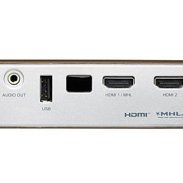 Мультимедийный ультрапортативный LED-проектор Vivitek Qumi Q6 Q6-GD Gold (DLP, WXGA (1280 x 800), 800 ANSI Lm, 30000:1, 1.55, HDMI V1.4( x1), HDMI (MHL) (x1), Audio-Out (3.5mm), USB (Type A), 2W (Mono), 30000 часов, 0,475 кг., 3D, цвет золотистый)