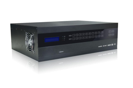 Универсальный модульный матричный коммутатор Digis FMA-16 (шасси), 16 портов, 4K, RS232, IR, TCP/IP, EDID, Сенсорный экран, 4 из 12 портов сторого выходные