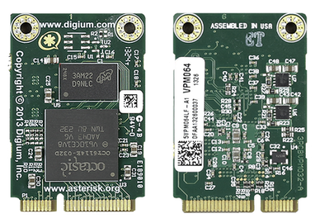 Digium VPM064LF, модуль эхоподавления для 2-х цифровых плат Digium VPM064LF, модуль эхоподавления для 2-х цифровых плат