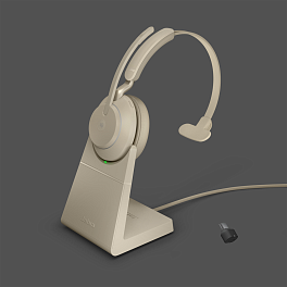 Гарнитура Jabra Evolve2 65, Link380c UC Mono Stand Beige (26599-889-888)