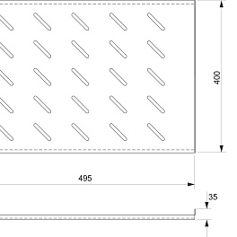 Cabeus, SH-J018-FC-600m, полка 19" перфорированная глубиной 400 мм для напольных и настенных шкафов шкафов глубиной 600 мм