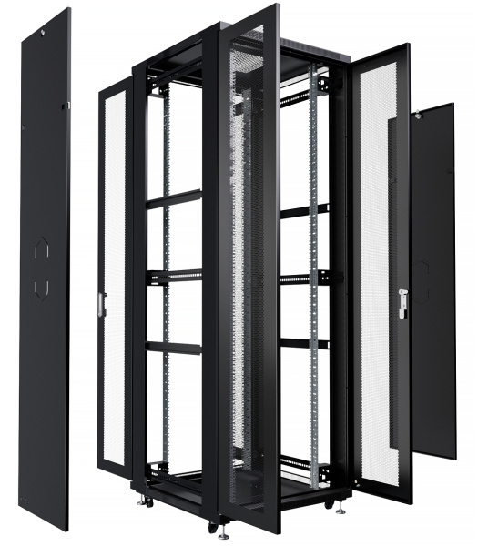 Cabeus,ND-05C-47U60/120-BK, шкаф монтажный телекоммуникационный 19" 47U 600x1200x2277mm (ШхГхВ), цвет черный (RAL 9004) 