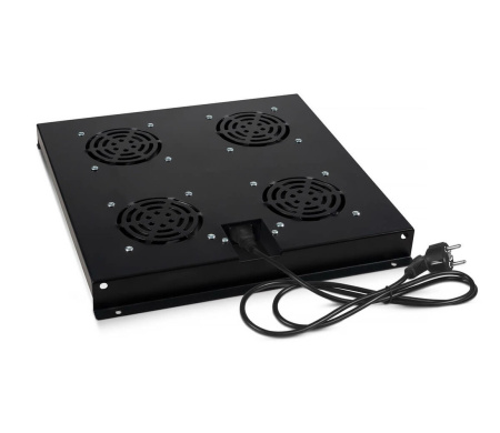 Cabeus, TRAY-SC-120-BK, модуль вентиляторный с 4-я вентиляторами для установки в серверные шкафы серии ND-SC, цвет черный (RAL 9004) Cabeus, TRAY-SC-120-BK, модуль вентиляторный с 4-я вентиляторами для установки в серверные шкафы серии ND-SC, цвет черный (RAL 9004)