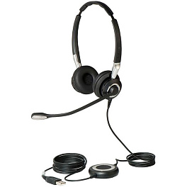 Jabra BIZ 2400 II Duo USB Lync с Bluetooth (2499-823-209), проводная USB-гарнитура с Bluetooth и шумоподавлением