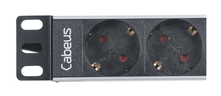 Cabeus, PDU-4P-2EU, блок евророзеток для 10" шкафов, горизонтальный, 4 розетки, 16 A, без выключателя, алюминиевый корпус, шнур 2 м, вилка немецкий стандарт Cabeus, PDU-4P-2EU, блок евророзеток для 10" шкафов, горизонтальный, 4 розетки, 16 A, без выключателя, алюминиевый корпус, шнур 2 м, вилка немецкий стандарт