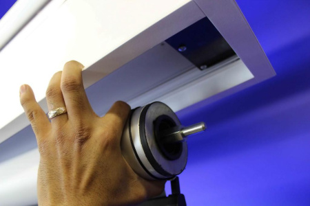 Экран встраиваемый Cima by Stewart 110" 16:9 137x244 ed.15,2см., полотно TIBURON (GRAY), ширина встраиваемой части корпуса 300 см. цвет белый, STI контроллер