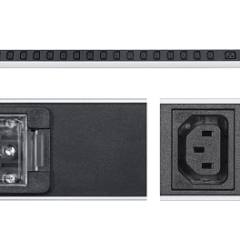 Cabeus, PDU-32-10C19-20C13-B-T, блок розеток для 19" шкафов, вертикальный, 10 розеток IEC 320 C19, 20 розеток IEC 320 C13, 32А, автомат защиты, алюминиевый корпус, клеммная колодка