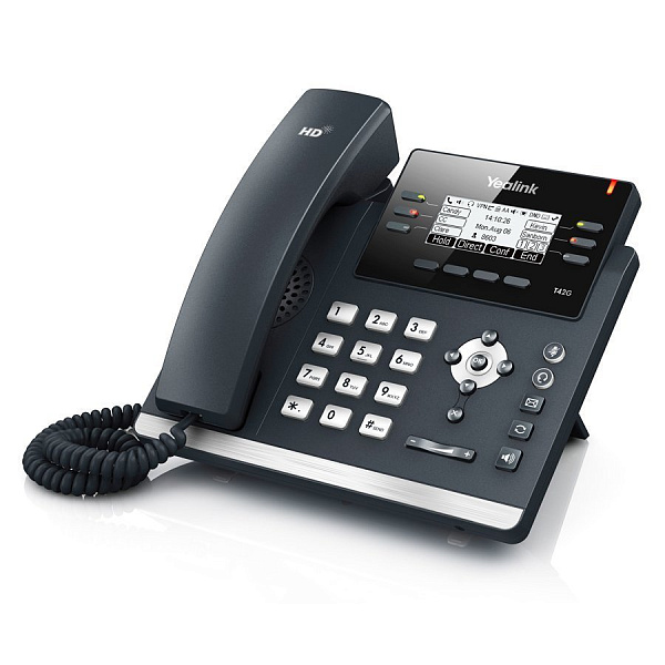 Yealink SIP-T42G, SIP-телефон, 3 линии, BLF, PoE, GigE (без блока питания в комплекте)