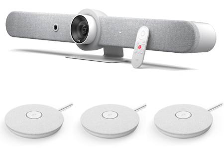 Logitech Rally Bar OFF-WHITE , видеобар (комплект с 3-мя микрофонами)