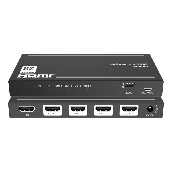 Lideo SP-8K14, сплиттер 1x4 HDMI 2.1