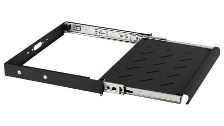 Cabeus, JE10-BK, выдвижная полка 19" для клавиатуры, цвет черный (RAL 9004)