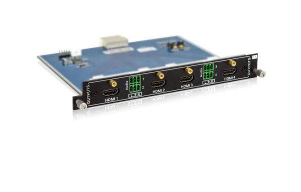 Плата выходная для модульного матричного коммутатора Digis MMA-O4-UH, 4K, x4 HDMI v.1.4, HDCP 1.4, x4 аудио выход (3 pin Phoenix), EDID