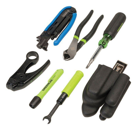 Greenlee 46603 - набор для работы с коаксиальным кабелем (длинные коннекторы)