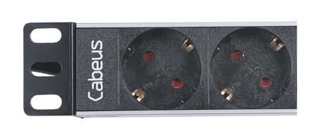 Cabeus, PDU-4P-2IEC, блок евророзеток для 10" шкафов, горизонтальный, 4 розетки, 10 A, без выключателя, алюминиевый корпус, шнур 2 м, вилка IEC 320 C14 Cabeus, PDU-4P-2IEC, блок евророзеток для 10" шкафов, горизонтальный, 4 розетки, 10 A, без выключателя, алюминиевый корпус, шнур 2 м, вилка IEC 320 C14