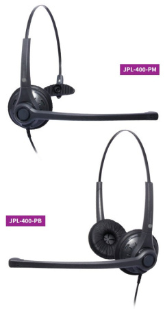 JPL-400-PM+BL-05NB, профессиональная проводная гарнитура с шумоподавлением микрофона (разъем QD, один динамик) и USB-адаптер для подключения к ПК