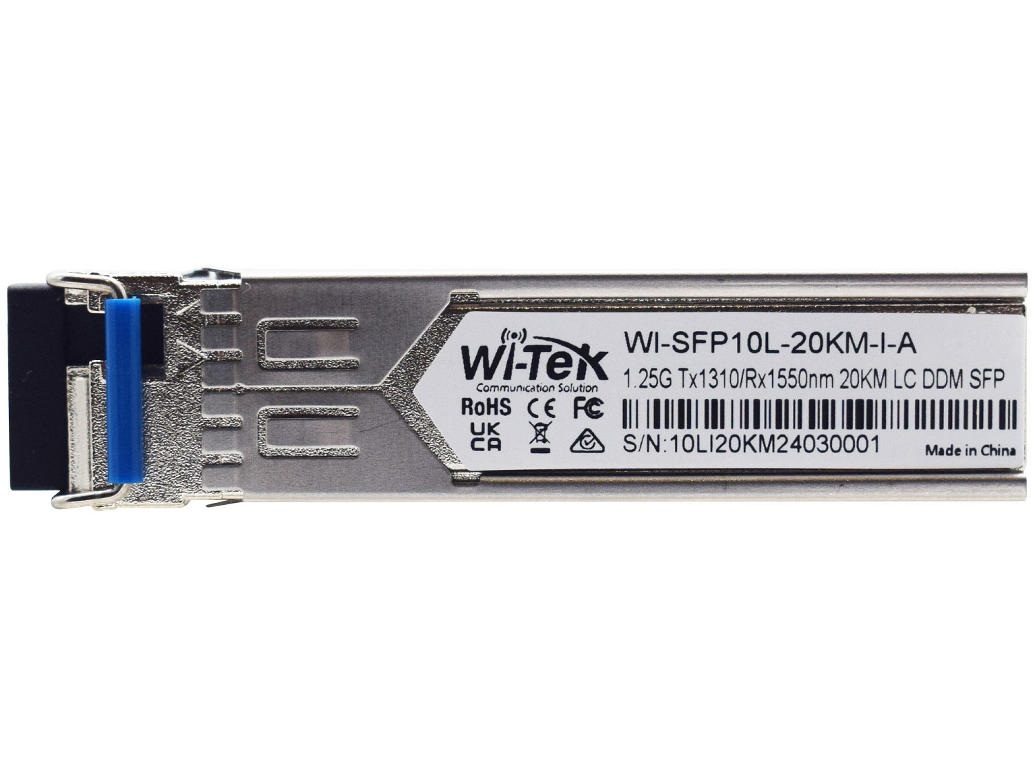 WI-TEK WI-SFP10L-20KM-I, комплект оптических модулей
