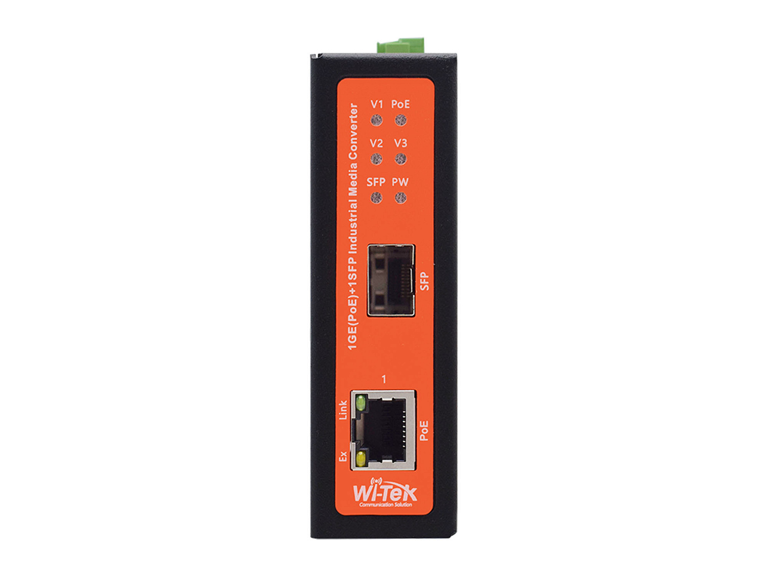 WI-TEK WI-PS302GF-I, промышленный медиаконвертер