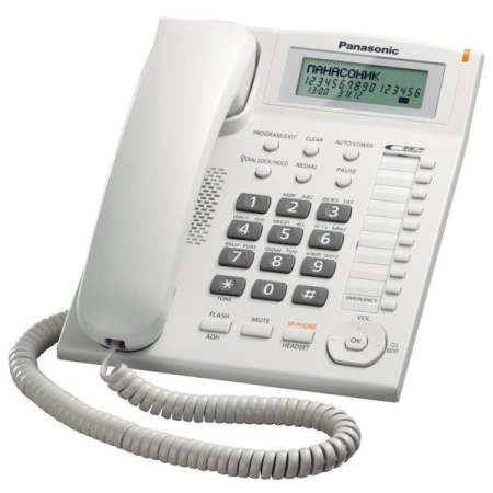 Panasonic KX-TS2388RUW, аналоговый телефон (1 телефонная линия) (белый)