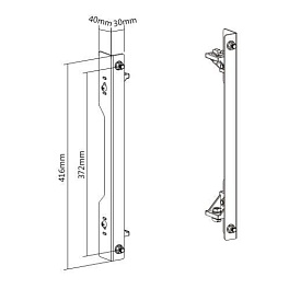 Фиксаторы кронштейна Lumi LVW06-Edge (30X416X40)