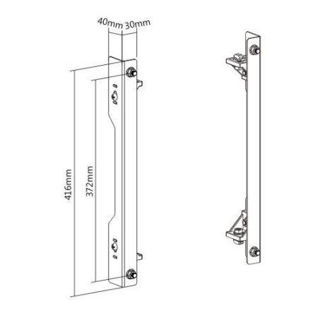 Фиксаторы кронштейна Lumi LVW06-Edge (30X416X40) Фиксаторы кронштейна Lumi LVW06-Edge (30X416X40)