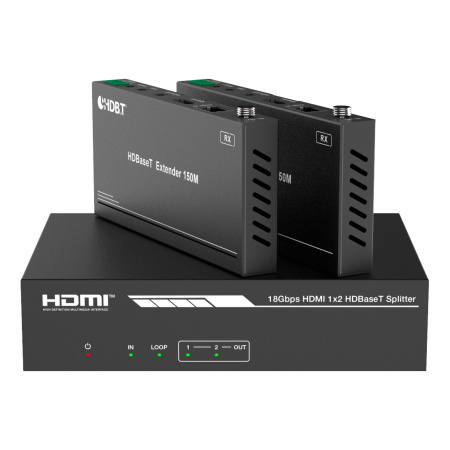 Prestel SP-H2-12T150, сплиттер hdmi 2.0 1:2 hdbaset