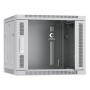 Cabeus, SH-05F-9U60/35, шкаф телекоммуникационный настенный 19" 9U 600x350x501mm (ШхГхВ) дверь стекло