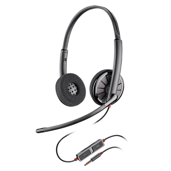 Plantronics BlackWire C225 , проводная гарнитура для компьютера и мобильных устройств (разъем 3,5мм)