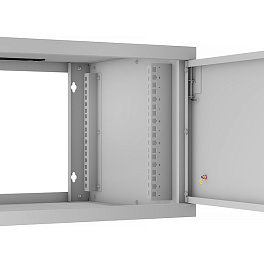 Cabeus, WSC-05D-6U55/45m, шкаф телекоммуникационный настенный 19" 6U, серия LIGHT разборный, дверь металл, цвет серый