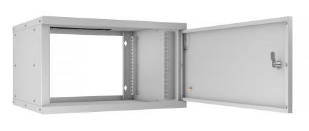 Cabeus, WSC-05D-6U55/45m, шкаф телекоммуникационный настенный 19" 6U, серия LIGHT разборный, дверь металл, цвет серый